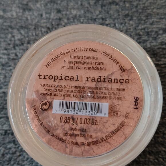 Bare minerals id Tropical Radiance All over Face Color Powder .85g/ .03 oz NEW - Picture 2 of 3